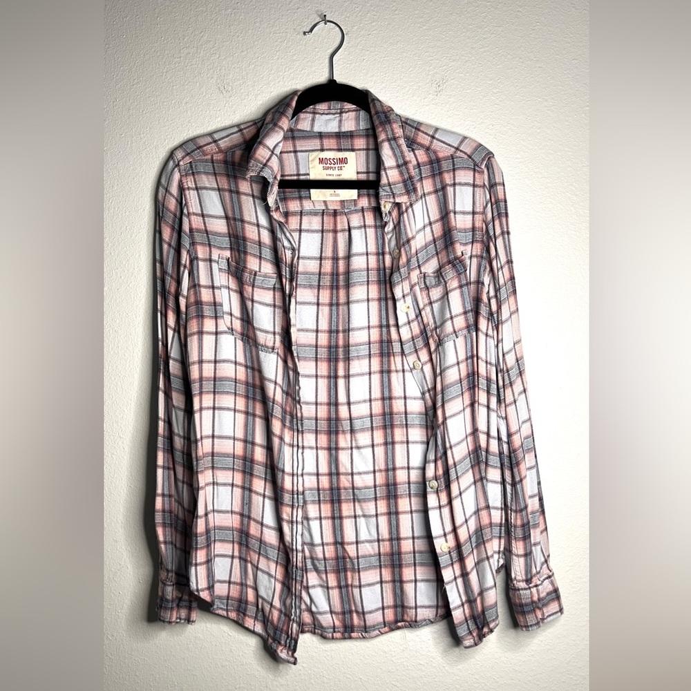 mossimo flannel button down shirt small